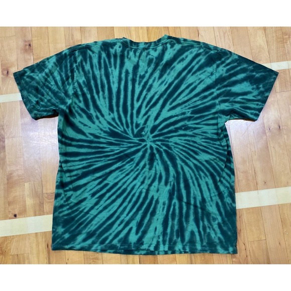 Vans Off The Wall Mens Large Green Tie Dye Graphic T-Shirt Classic Fit 1966 Sun - Picture 5 of 6